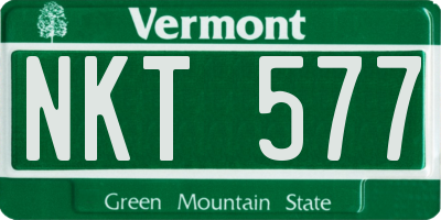 VT license plate NKT577