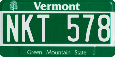 VT license plate NKT578