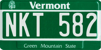 VT license plate NKT582