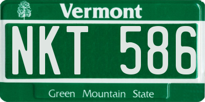VT license plate NKT586