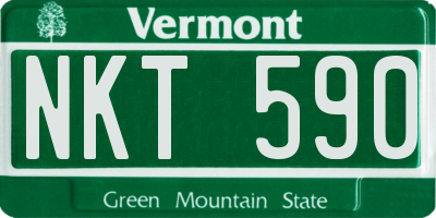 VT license plate NKT590
