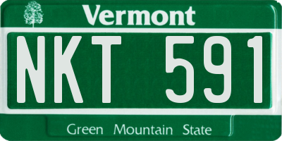 VT license plate NKT591