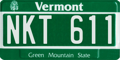 VT license plate NKT611
