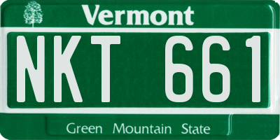 VT license plate NKT661
