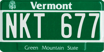 VT license plate NKT677