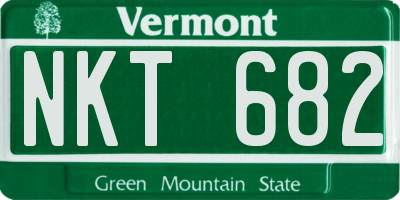 VT license plate NKT682