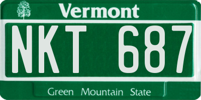 VT license plate NKT687
