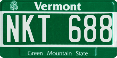 VT license plate NKT688