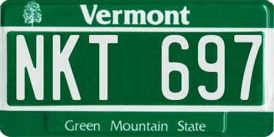 VT license plate NKT697