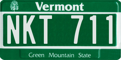 VT license plate NKT711