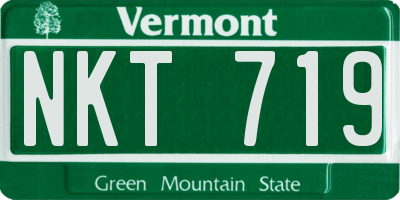 VT license plate NKT719