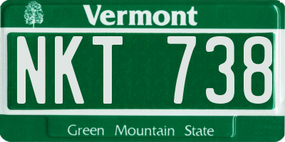 VT license plate NKT738