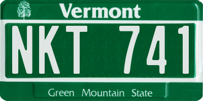 VT license plate NKT741