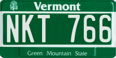 VT license plate NKT766