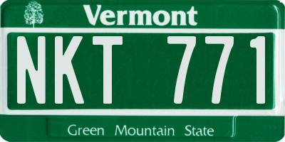 VT license plate NKT771