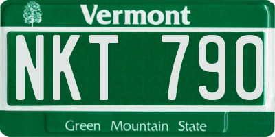 VT license plate NKT790