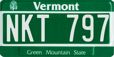 VT license plate NKT797