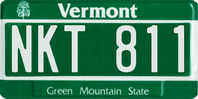 VT license plate NKT811