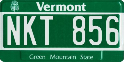 VT license plate NKT856
