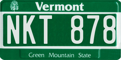 VT license plate NKT878
