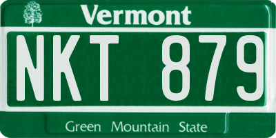 VT license plate NKT879