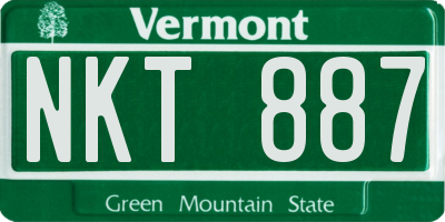 VT license plate NKT887
