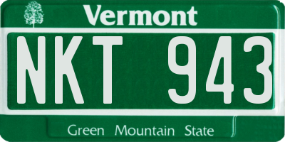 VT license plate NKT943
