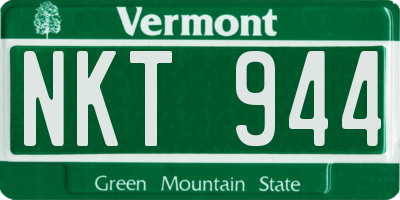 VT license plate NKT944