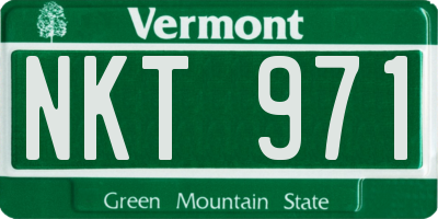 VT license plate NKT971