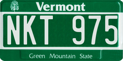 VT license plate NKT975