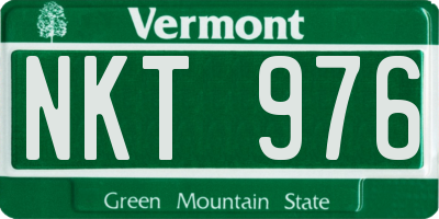 VT license plate NKT976