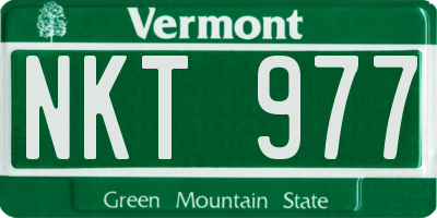 VT license plate NKT977