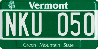 VT license plate NKU050
