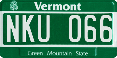 VT license plate NKU066