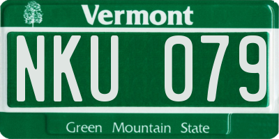 VT license plate NKU079