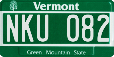 VT license plate NKU082