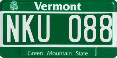 VT license plate NKU088