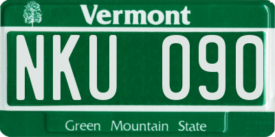 VT license plate NKU090