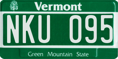 VT license plate NKU095
