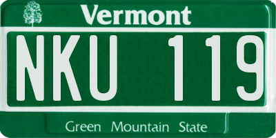 VT license plate NKU119