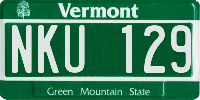 VT license plate NKU129