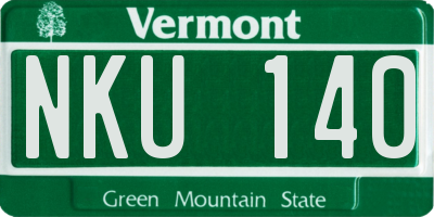 VT license plate NKU140