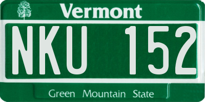 VT license plate NKU152