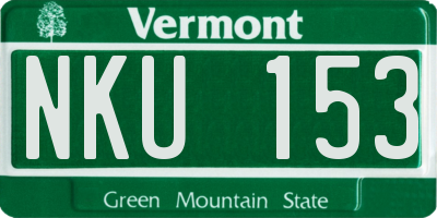 VT license plate NKU153