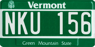 VT license plate NKU156