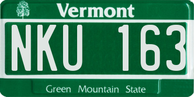 VT license plate NKU163