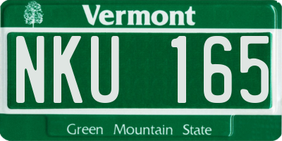 VT license plate NKU165