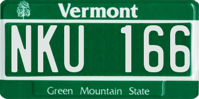 VT license plate NKU166