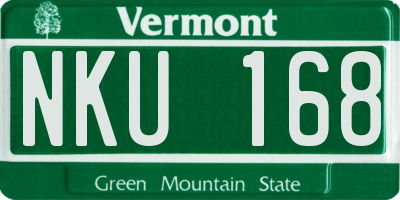 VT license plate NKU168