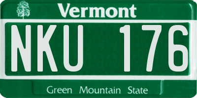VT license plate NKU176